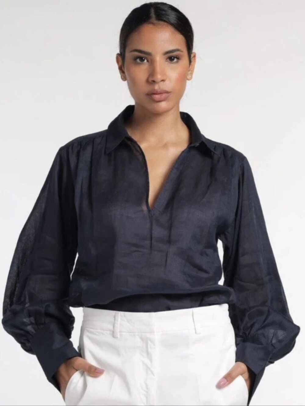 Frame Navy Blouse M